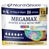 Northshore MEGAMAX Tab-Style Briefs, Tie-Dye, Small, 24"-34", 40PK 1625